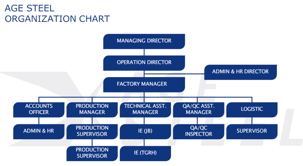 AGE STEEL Organization Chart